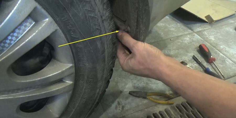 Снятие заднего бампера KIA RIO