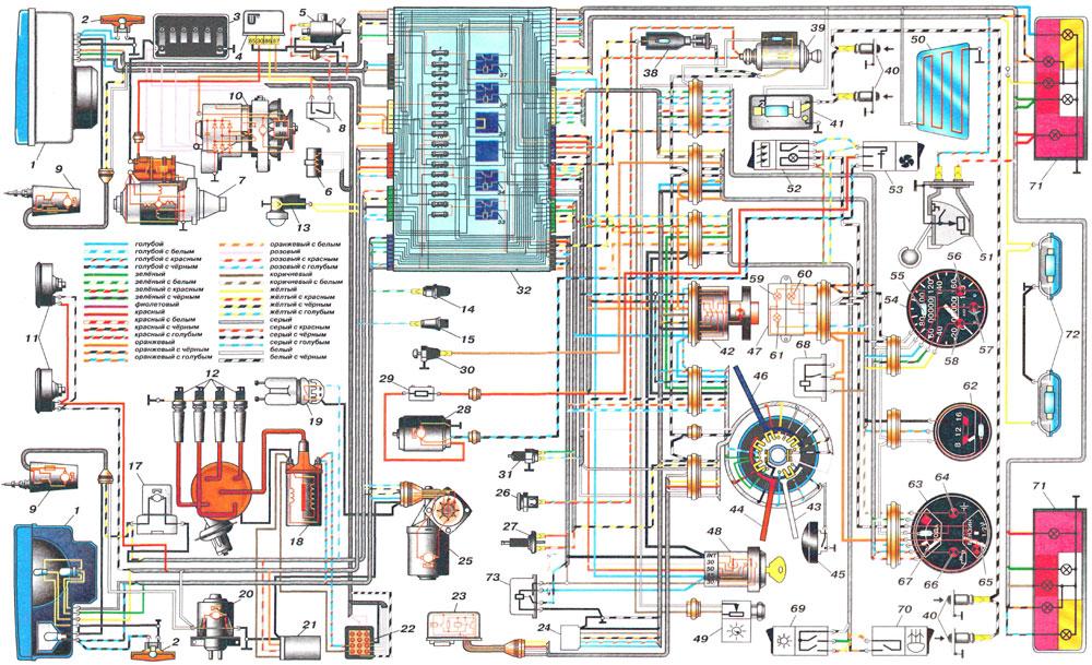 Схемы проводки ВАЗ-2105 Схемы проводки ВАЗ-2105
